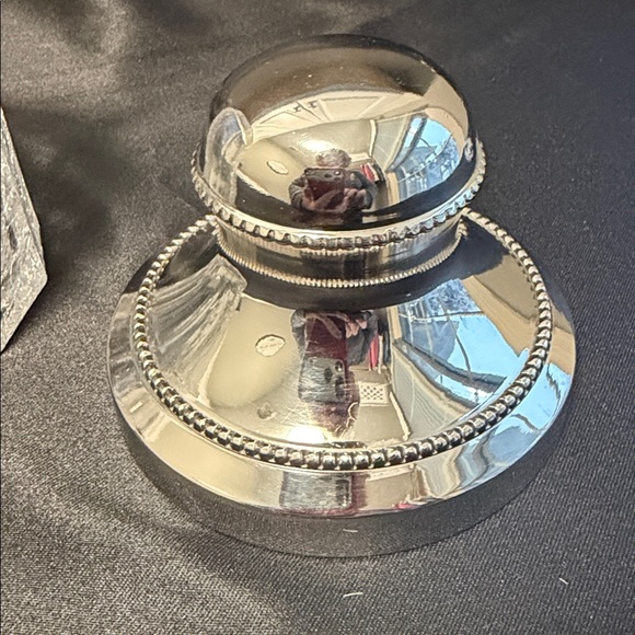 Vintage Croscill Saxony Collection Large Covered Crackle Glass Storage Jar NWT - Picture 5 of 7